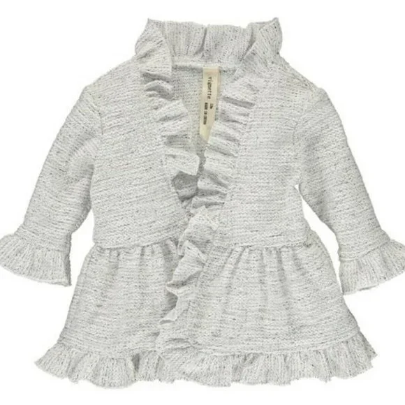 NWOT Girls Vignette Magpie & Mabel Ella Cardigan Ivory Size 12months - Picture 5 of 5
